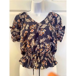 Floral Peplum Crop Top